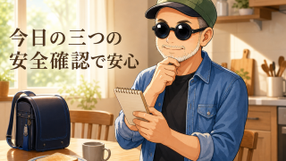 朝のキッチンで優しく状況を確認する父親