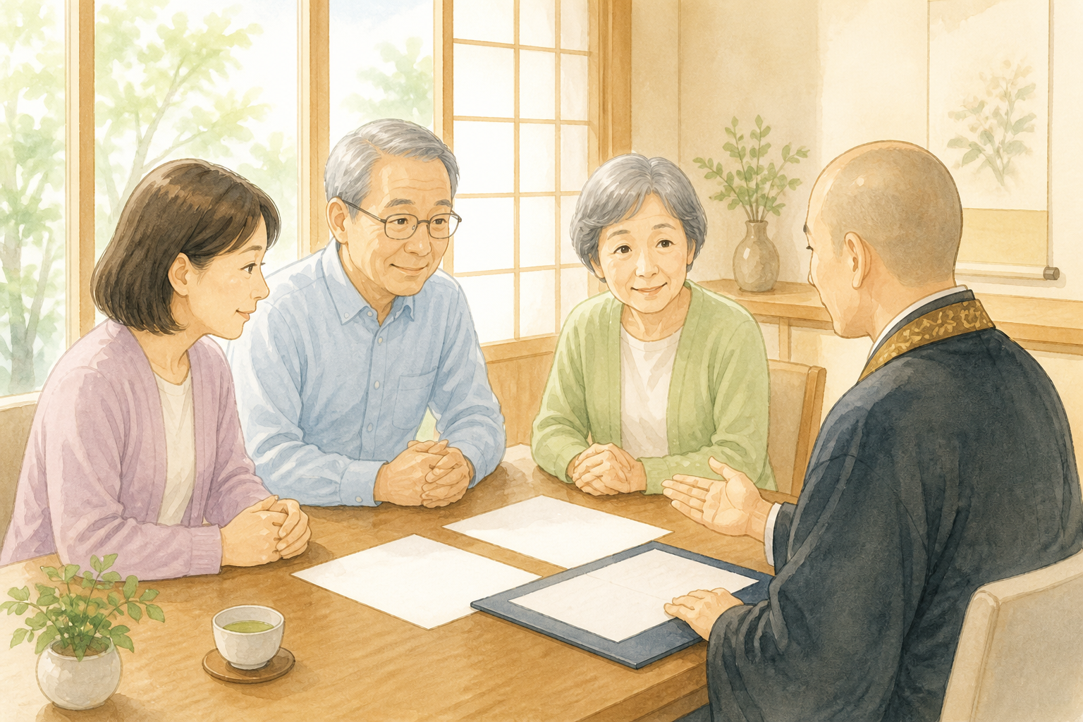 墓じまい後の遺骨の選択肢（永代供養、納骨堂、合祀など）を示す図解