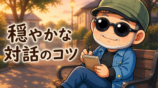 白ひげの男性が穏やかに対話する印象の写真