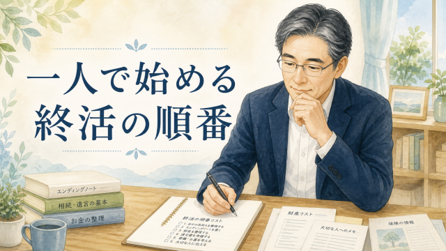 一人で終活の順番を考える浅田哲也