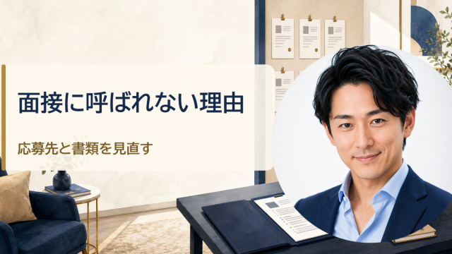 金・魚鉢が解説する「50代の転職で面接に呼ばれない理由｜応募先と職務経歴書の見直し方」のアイキャッチ