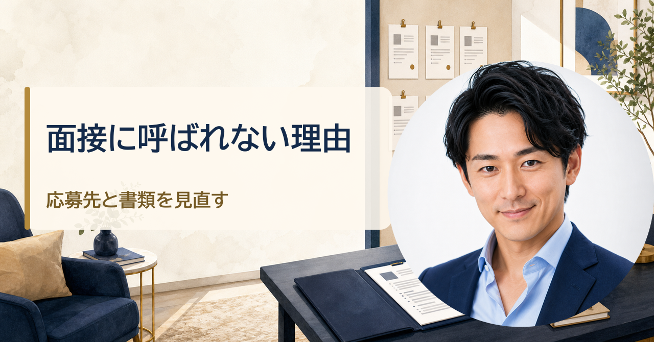 金・魚鉢が解説する「50代の転職で面接に呼ばれない理由｜応募先と職務経歴書の見直し方」のアイキャッチ