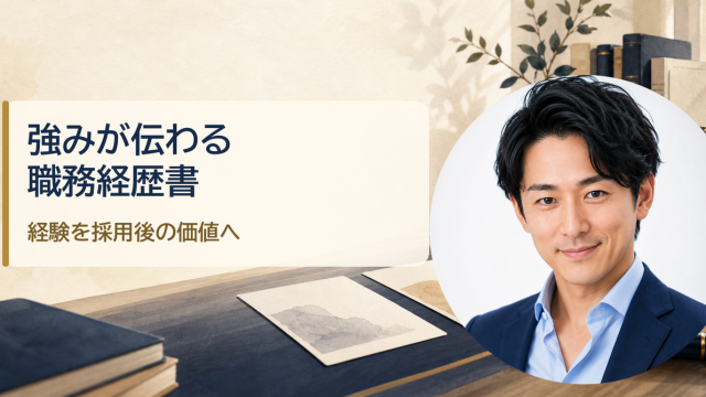 金・魚鉢が解説する「40代の職務経歴書で伝えるべき強み｜採用後のメリットが伝わる書き方」のアイキャッチ