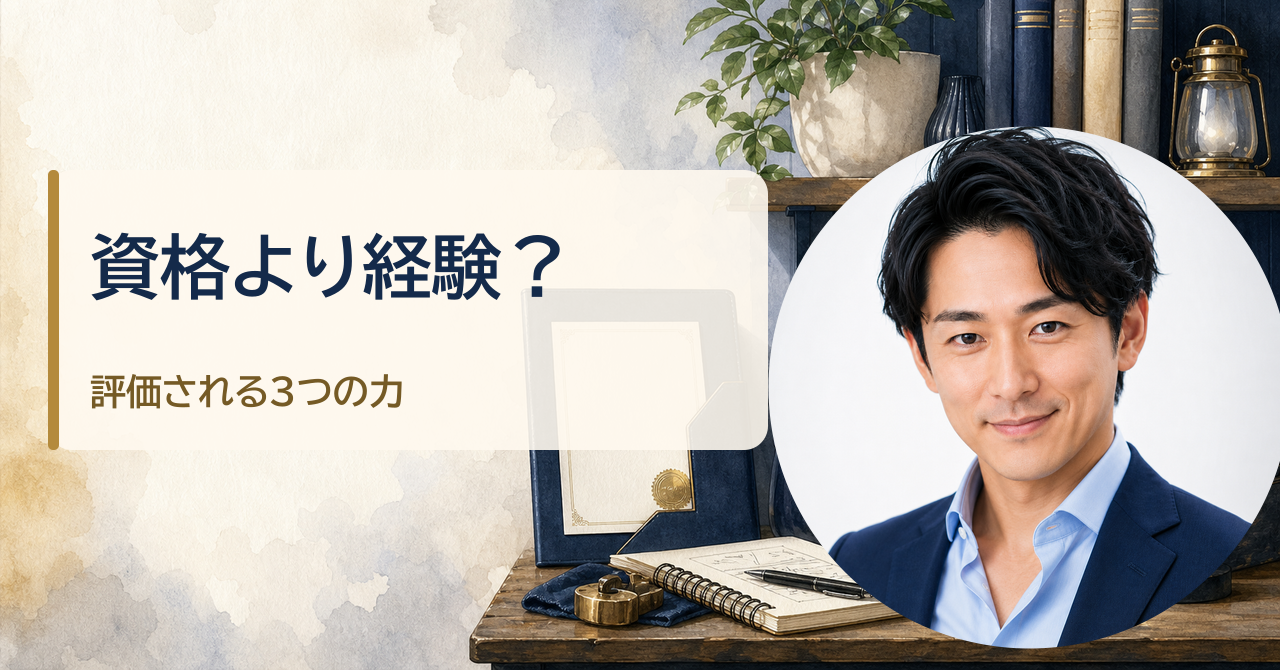 金・魚鉢が解説する「50代の転職は資格より経験が大切？採用担当者が評価する3つの力」のアイキャッチ